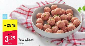 ALDI Verse Balletjes aanbieding