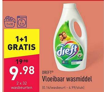 ALDI Vloeibaar Wasmiddel aanbieding
