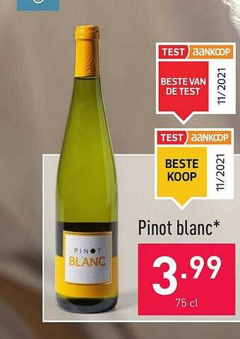 ALDI Pinot Blanc aanbieding