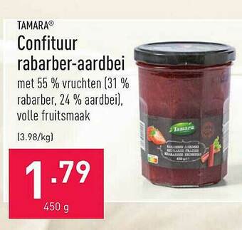 ALDI Confituur Rabarber Aardbei aanbieding