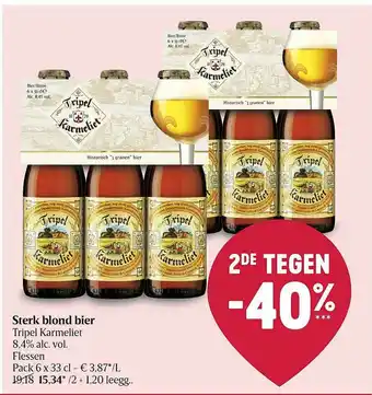 Delhaize Sterk Blond Bier Tripel Karmeliet aanbieding