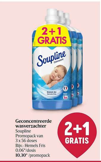 Delhaize Geconcentreerde Wasverzachter Soupline aanbieding