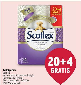 Delhaize Toiletpapier Scottex aanbieding