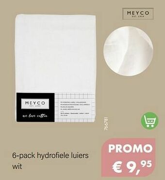 Multi bazar 6-pack hydrofiele luiers wit aanbieding