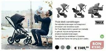 Multi bazar Thule sleek wandelwagen aanbieding