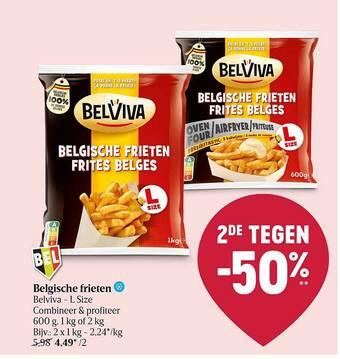 Delhaize Belgische Frieten Belviva aanbieding