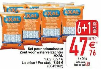 Sel pour adoucisseur zout voor waterverzachter axal