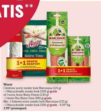 Delhaize Worst aanbieding