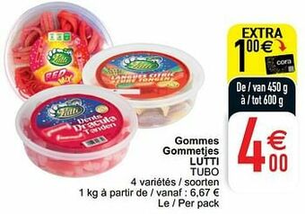 Cora Gommes gommetjes lutti tubo aanbieding
