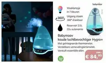 Multi bazar Babymoov koude luchtbevochtiger hygro+ aanbieding