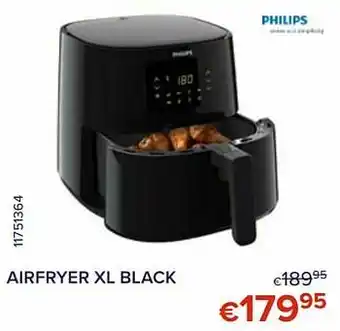 Euroshop Philips airfryer xl black aanbieding