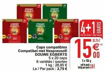 Cora Caps compatibles compatibel met nespresso douwe egberts aanbieding