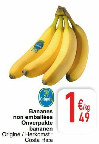 Bananes non emballées onverpakte bananen
