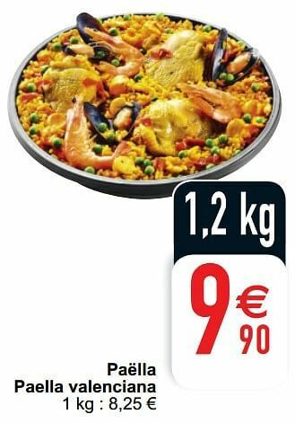 Cora Paëlla paella valenciana aanbieding