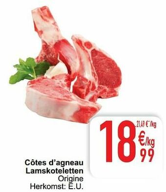 Cora Côtes d’agneau lamskoteletten aanbieding