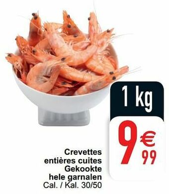 Cora Crevettes entières cuites gekookte hele garnalen aanbieding