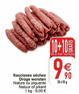 Cora Saucisses sèches droge worsten aanbieding