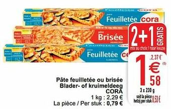 Cora Pâte feuilletée ou brisée blader- of kruimeldeeg cora aanbieding