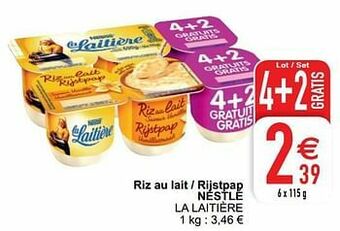 Cora Riz au lait - rijstpap nestlé la laitière aanbieding