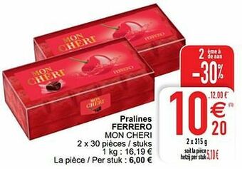 Cora Pralines ferrero mon cheri aanbieding