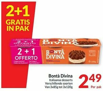 Intermarché Bontà divina italiaanse desserts aanbieding