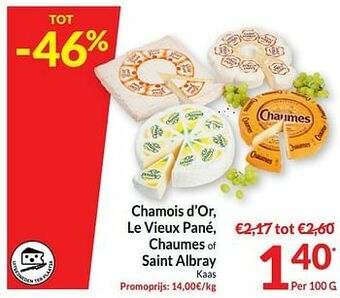 Intermarché Chamois d’or le vieux pané chaumes of saint albray kaas aanbieding