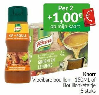 Intermarché Knorr vloeibare bouillon of bouillonketeltje aanbieding