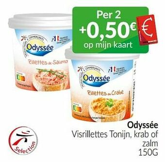 Intermarché Odyssée visrillettes tonijn krab of zalm aanbieding