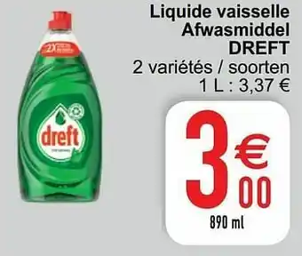 Cora Liquide vaisselle afwasmiddel dreft aanbieding