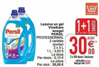 Cora Lessive en gel vloeibare wasgel persil professionnal aanbieding