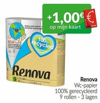 Intermarché Renova wc-papier 100% gerecycleerd aanbieding