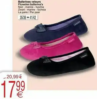 Ballerines velours fluwelen ballerina’s