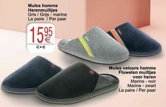 Cora Mules homme herenmuiltjes aanbieding