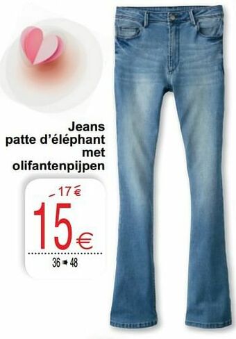Cora Jeans patte d’éléphant met olifantenpijpen aanbieding