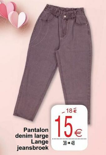 Cora Pantalon denim large lange jeansbroek aanbieding