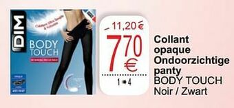 Collant opaque ondoorzichtige panty body touch