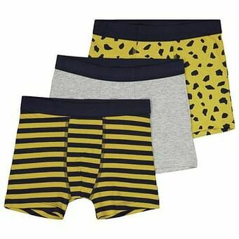 HEMA HEMA Kinderboxers Katoen Stretch - 3 Stuks Geel (geel) aanbieding