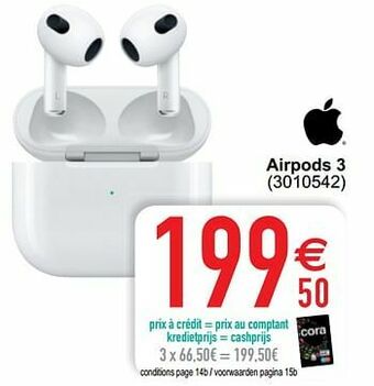 Cora Apple airpods 3 aanbieding