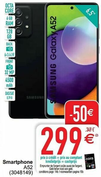 Cora Samsung smartphone a52 aanbieding