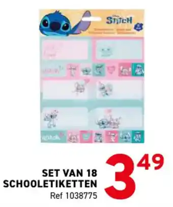 Schooletiketten Stitch