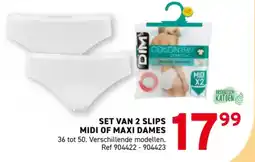 Trafic set van 2 slips midi of maxi dames aanbieding