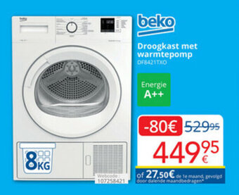 Eldi Beko Droogkast met warmtepomp aanbieding