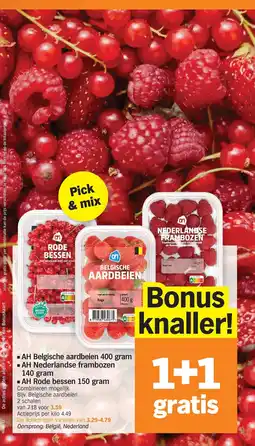 Albert Heijn Belgische aardbeien aanbieding
