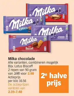 Albert Heijn Milka chocolade aanbieding