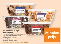 Albert Heijn AH Luxe noten in cups aanbieding