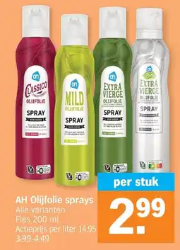 Albert Heijn AH Olijfolie sprays aanbieding