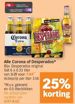 Albert Heijn Alle Corona of Desperados aanbieding
