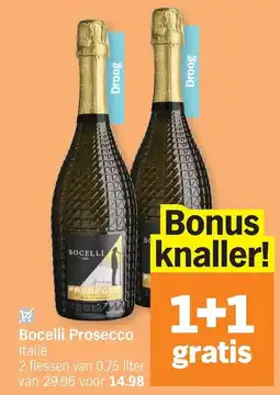 Albert Heijn Bocelli Prosecco aanbieding