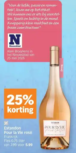 Albert Heijn Estandon Pour la Vie rosé aanbieding