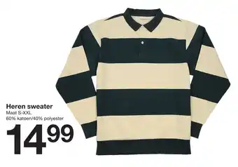 Zeeman Heren sweater aanbieding